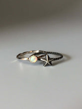 Load image into Gallery viewer, Nautical Star Stacking Ring. Sterling silver stacker jewelry mix and match. Superstar ring.
