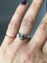 Load image into Gallery viewer, Nautical Star Stacking Ring. Sterling silver stacker jewelry mix and match. Superstar ring.