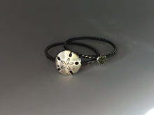 Load image into Gallery viewer, Sand Dollar Stacking Ring. Sterling silver stacker jewelry mix and match. Ocean sea creature environmental awareness jewelry.