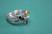 Load image into Gallery viewer, Tooth Stacker sz 5.5 RTS. Sterling silver molar ring.