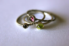 Load image into Gallery viewer, Set of 3 Stackable Rings Mix and Match Gemstones Sterling Silver