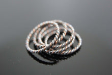 Load image into Gallery viewer, One Mixed Twist Band in Sterling Silver and Copper. Stacking Rings.