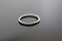 Load image into Gallery viewer, One Mixed Twist Band in Sterling Silver and Copper. Stacking Rings.
