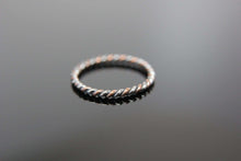 Load image into Gallery viewer, One Mixed Twist Band in Sterling Silver and Copper. Stacking Rings.