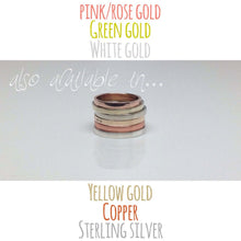 Load image into Gallery viewer, One Solid 14k Rose Gold Custom Hand Stamped Tiny Band Ring. Pink Gold Red Gold Ring. Knuckle size available.