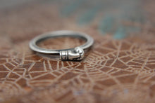Load image into Gallery viewer, Prize Fighter Stacking Ring. Sterling silver boxing glove ring. Strong female jewelry. Fierce female feminist ring.