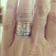 Load image into Gallery viewer, Sterling silver Little Dot Stacking Rings. One personalized stacking ring in sterling silver.