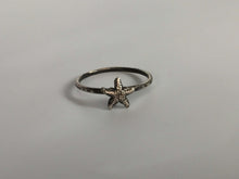 Load image into Gallery viewer, Starfish Stacking Ring. Sterling silver stacker jewelry mix and match. Sea star ocean jewelry.
