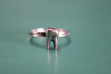 Load image into Gallery viewer, Tooth Stacker sz 5.5 RTS. Sterling silver molar ring.
