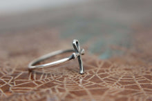 Load image into Gallery viewer, Ankh Key of Life Stacking Ring. Sterling silver Egyptian Ankh ring.
